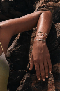 Eye Protection Bracelet | Aqua & Cream - Gold - Bracelets - Tiger Frame - Women's fashion at The Freedom State
