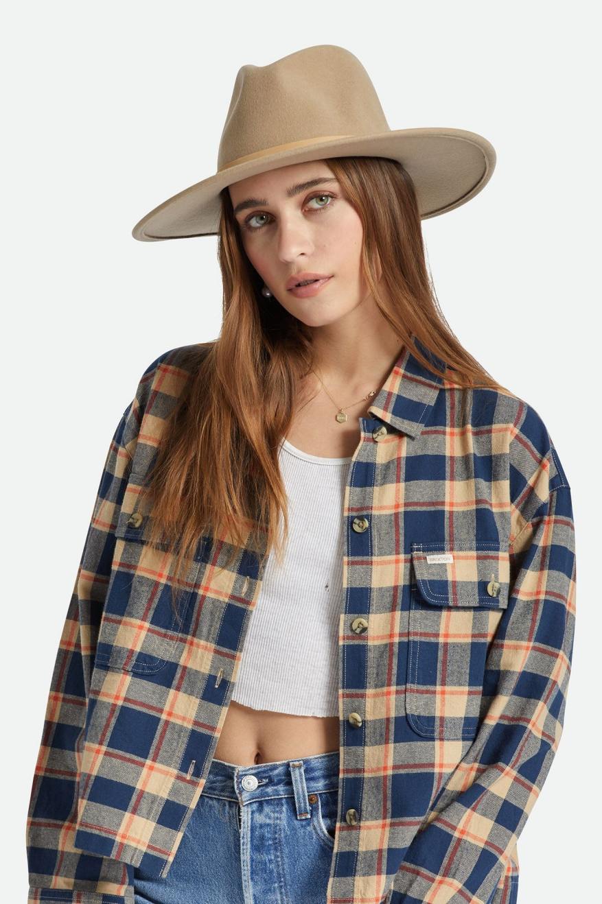 Field Proper Hat - Sand - Wide Brim Hat - Brixton - Women's fashion at The Freedom State