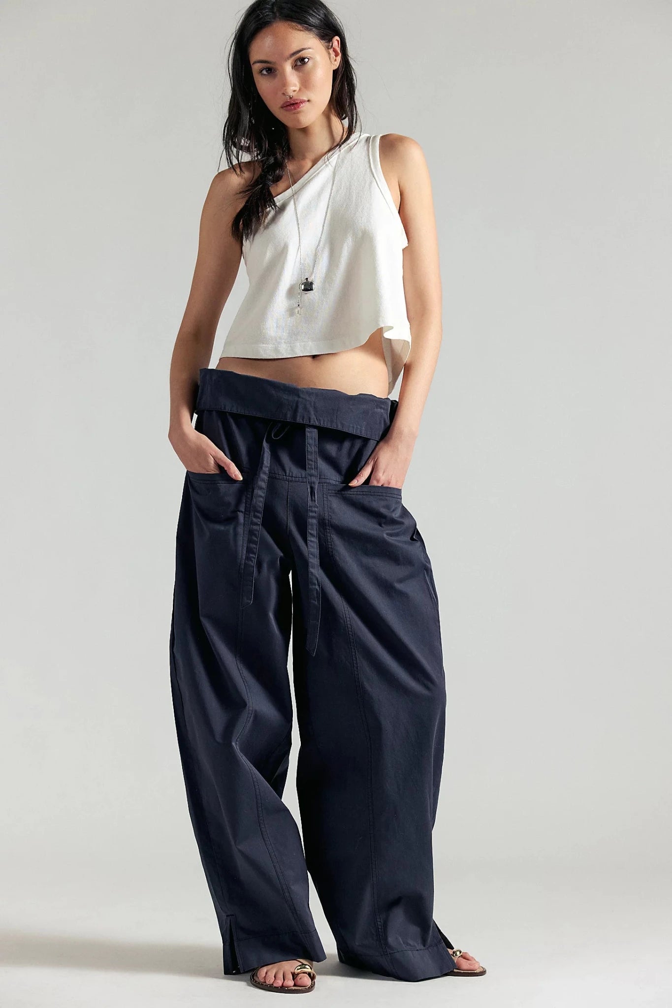 Fisherman Pant - Washed Black - Pants - Free People - Women's fashion at The Freedom State