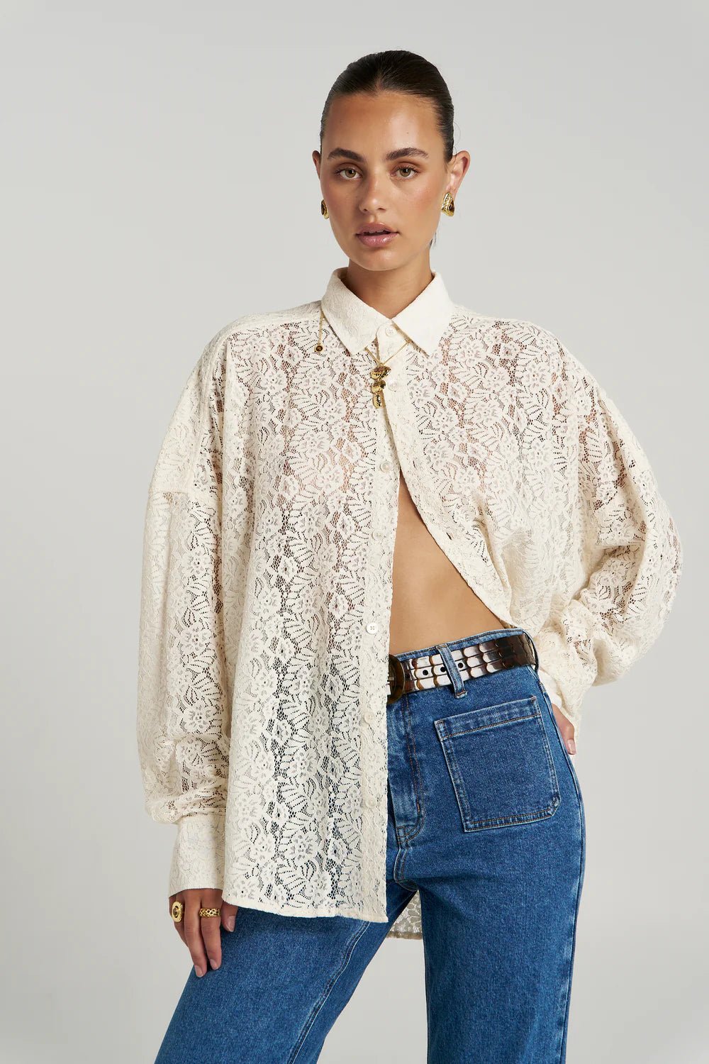 Fleur LS Shirt - Ecru - Shirts - Summi Summi - Women's fashion at The Freedom State