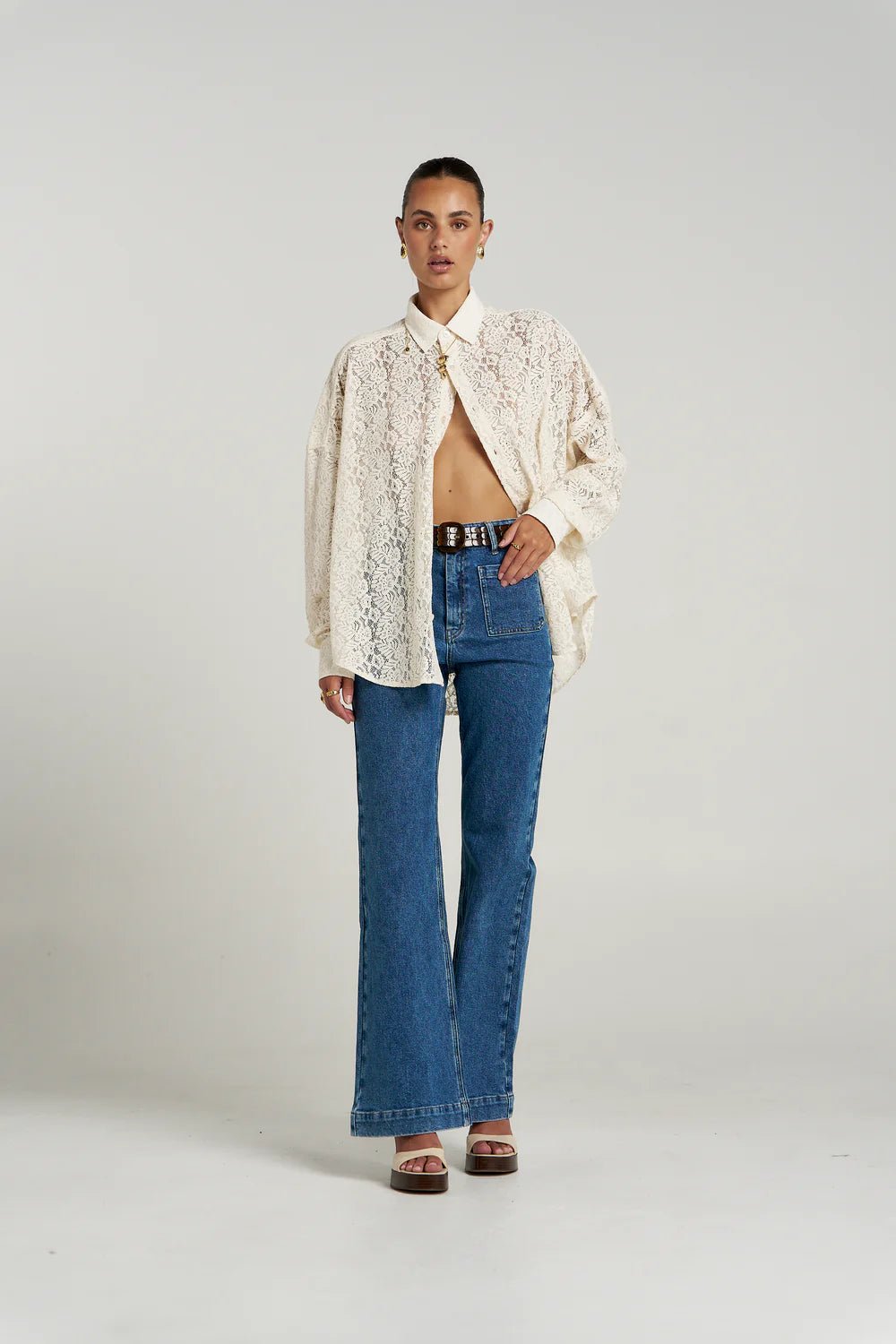 Fleur LS Shirt - Ecru - Shirts - Summi Summi - Women's fashion at The Freedom State