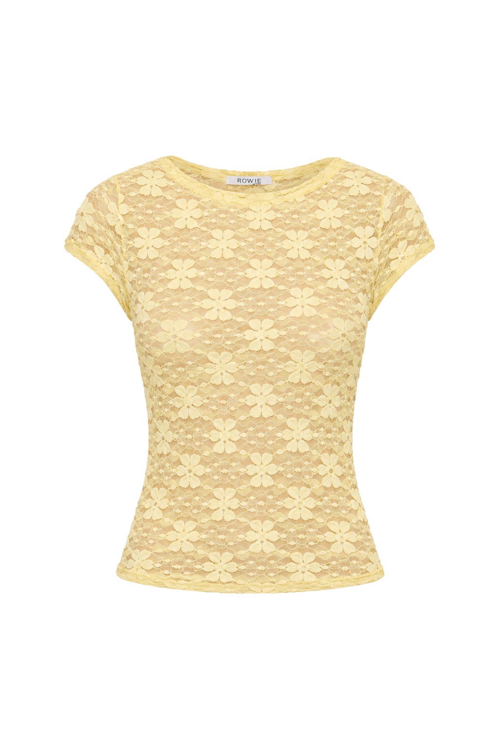 Galo Wildflower Lace Tee - Lemon - Fashion Tops - Rowie The Label - Women's fashion at The Freedom State
