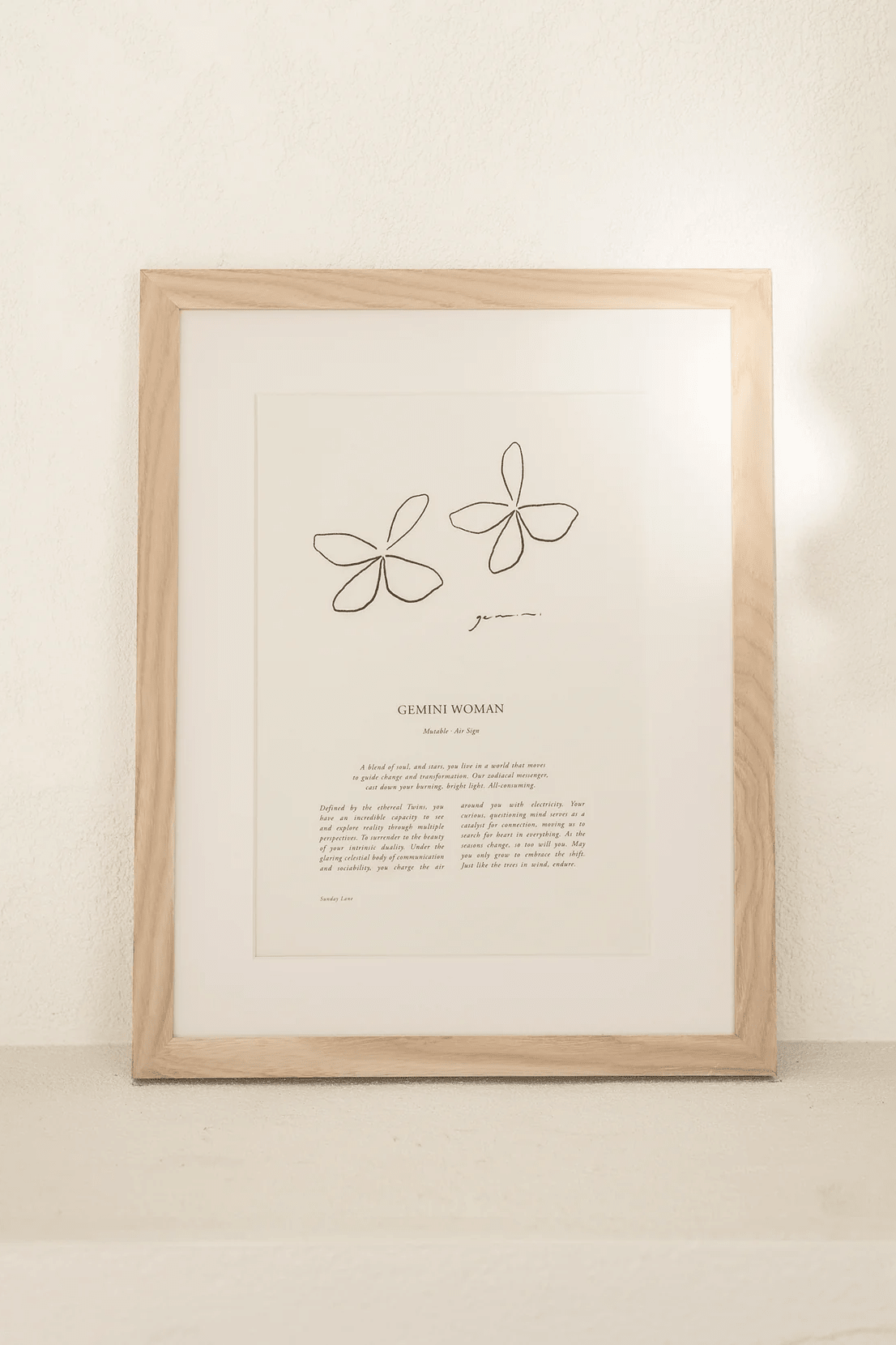 Gemini 5 - Wall Art - Sunday Lane - Women's fashion at The Freedom State
