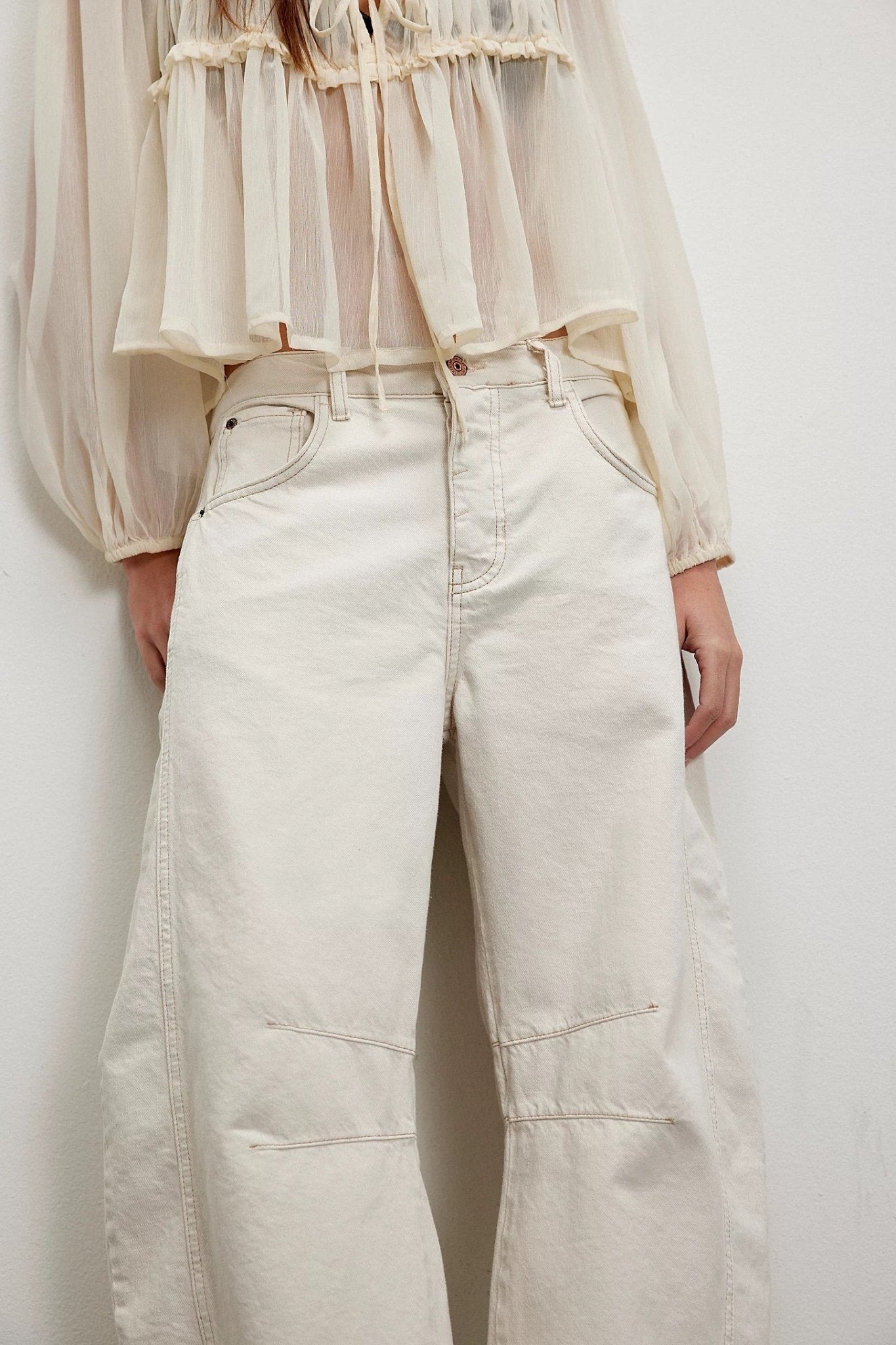 Good Luck Barrel Jean - Milk - Jeans - Free People - Women's fashion at The Freedom State