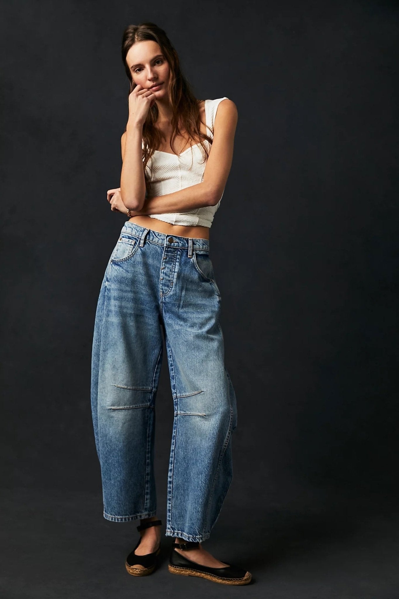 Good Luck Barrel Jean - Ultra Light Beam - Jeans - Free People - Women's fashion at The Freedom State