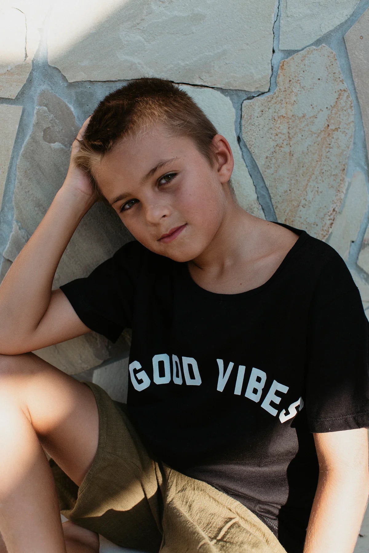 Good Vibes Kids Tee - Black - Kids - Sweet Child Of Mine - Women's fashion at The Freedom State