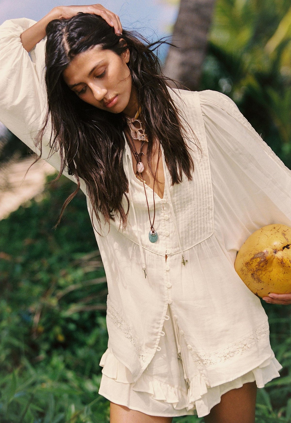 Ines Boho Blouse - Light Sand - Fashion Tops - Spell - Women's fashion at The Freedom State