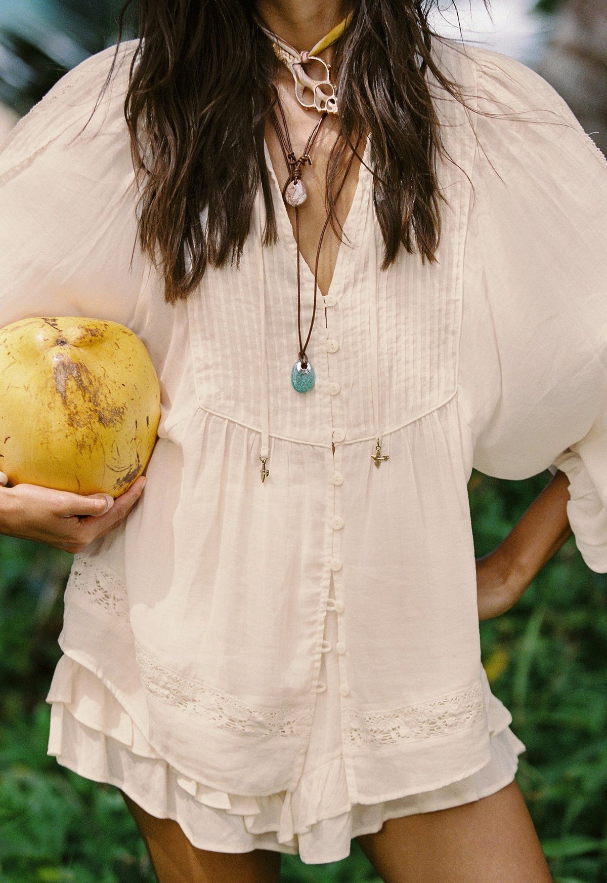 Ines Boho Blouse - Light Sand - Fashion Tops - Spell - Women's fashion at The Freedom State