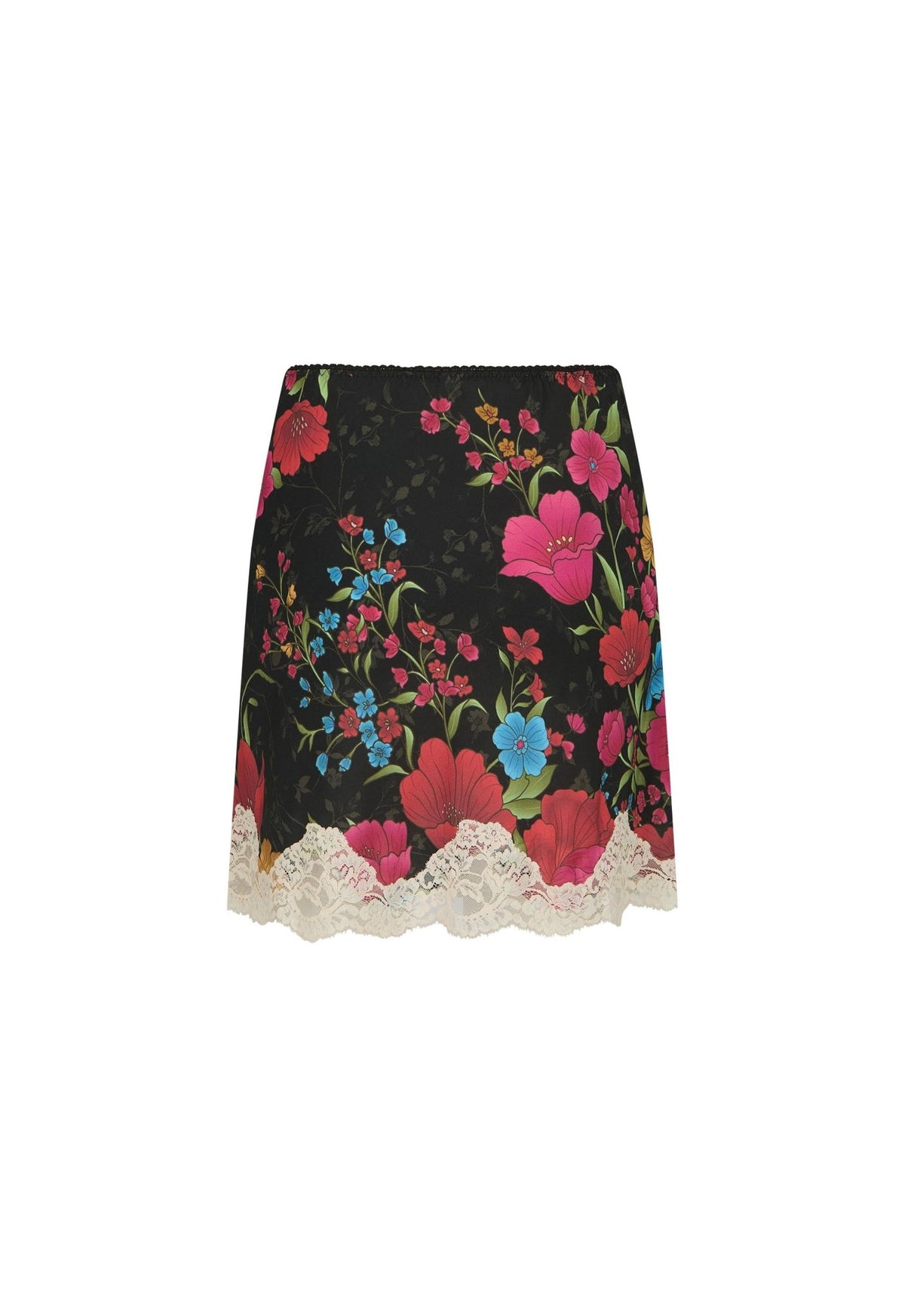 Isola Lace Mini Skirt - Midnight Bloom - Skirts - Spell - Women's fashion at The Freedom State