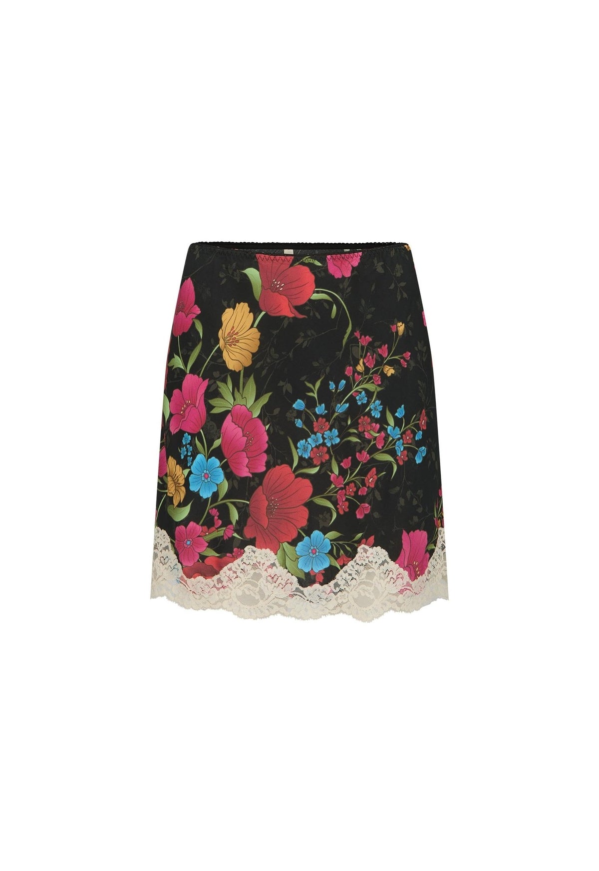Isola Lace Mini Skirt - Midnight Bloom - Skirts - Spell - Women's fashion at The Freedom State