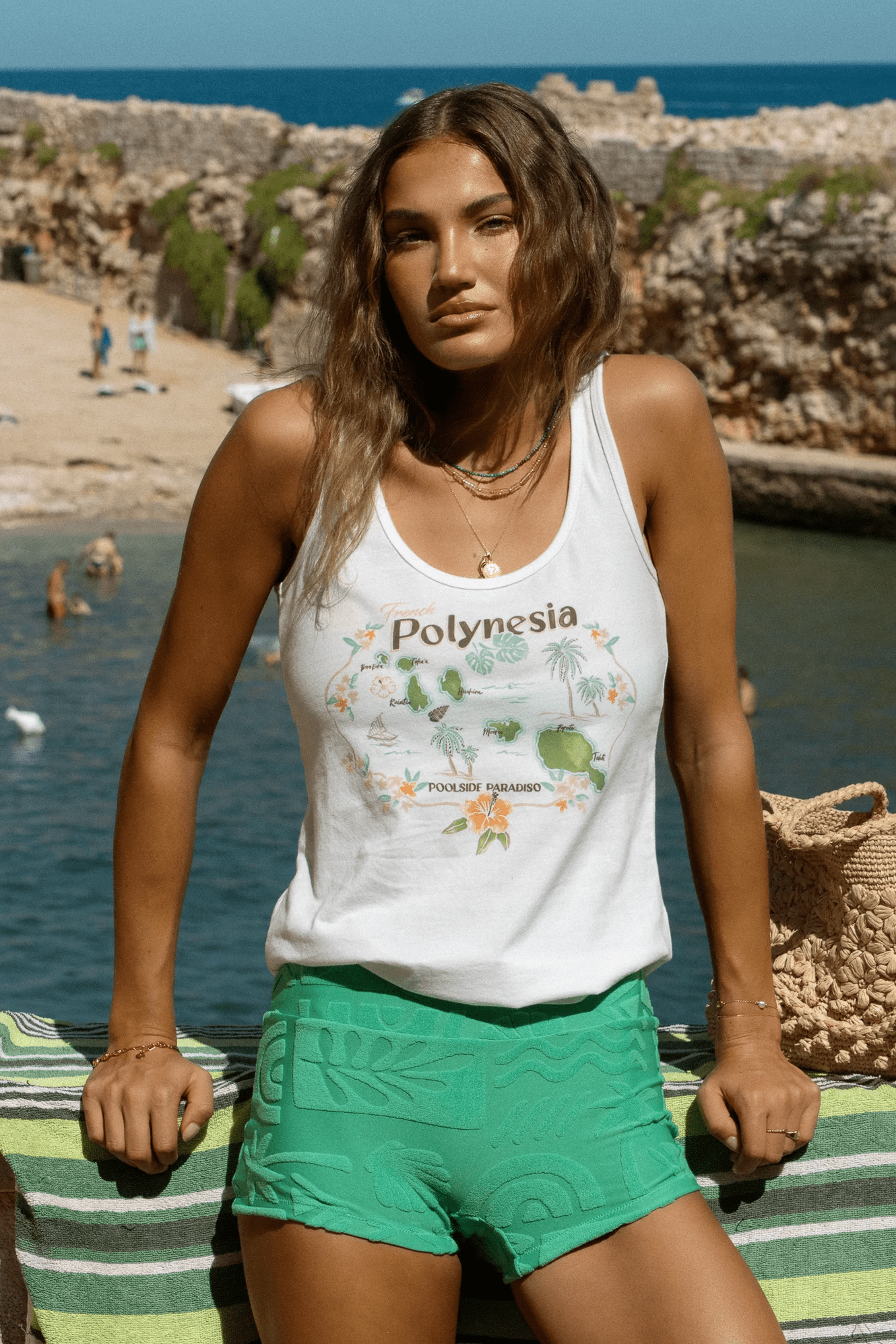 Isola Tank - Vanilla - Singlets - Poolside Paradiso