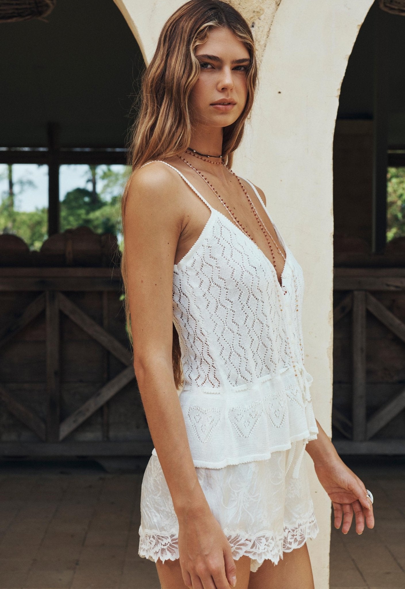 Jessa Pointelle Cami - Vintage Cream - Fashion Tops - Spell - Women's fashion at The Freedom State