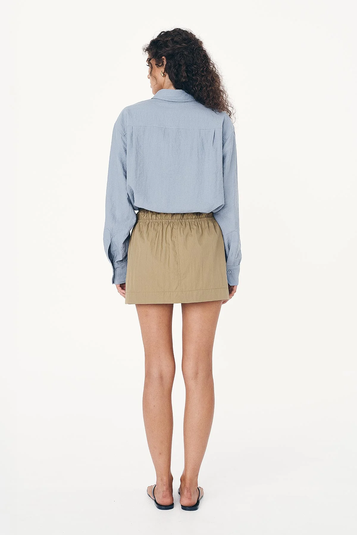 Jessica Cargo Mini Skirt - Washed Khaki