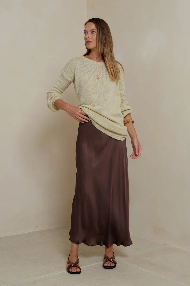 Joplin Skirt - Chocolate - Skirts - Lilya - Women's fashion at The Freedom State