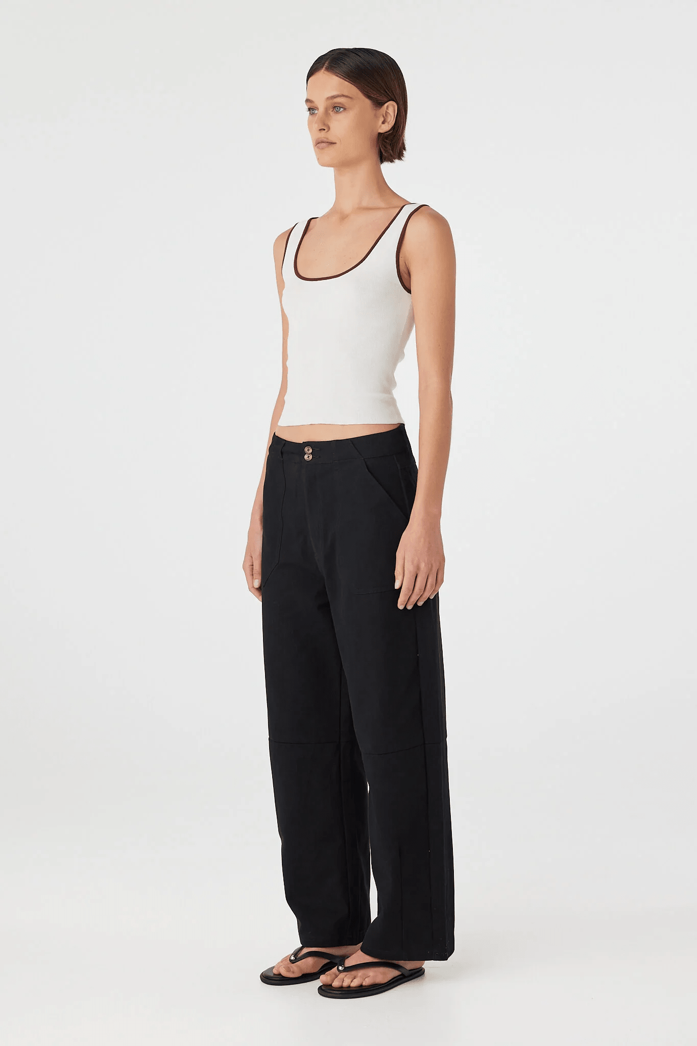 Kaya Tank - Cream/Merlot - Singlets - Arcaa Movement - Women's fashion at The Freedom State