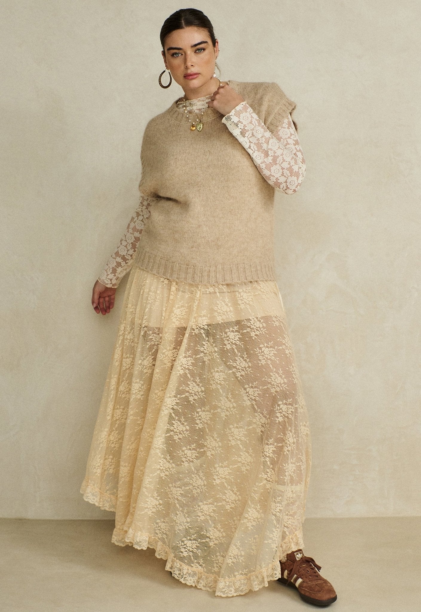 Labyrinth Lace Maxi Skirt - Peach Bliss - Skirts - Spell - Women's fashion at The Freedom State