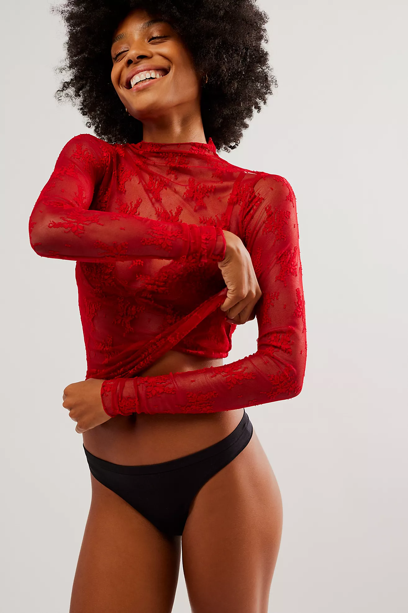 Lady Lux Layering Top - Red Racer