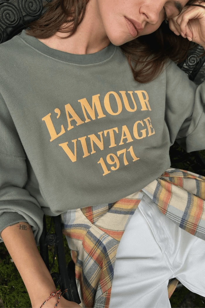L'Amour Vintage Sweater - Faded Green - Jumpsuits & Playsuits - Lilya - Women's fashion at The Freedom State