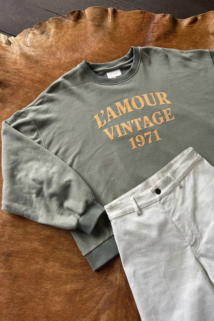 L'Amour Vintage Sweater - Faded Green - Jumpsuits & Playsuits - Lilya - Women's fashion at The Freedom State