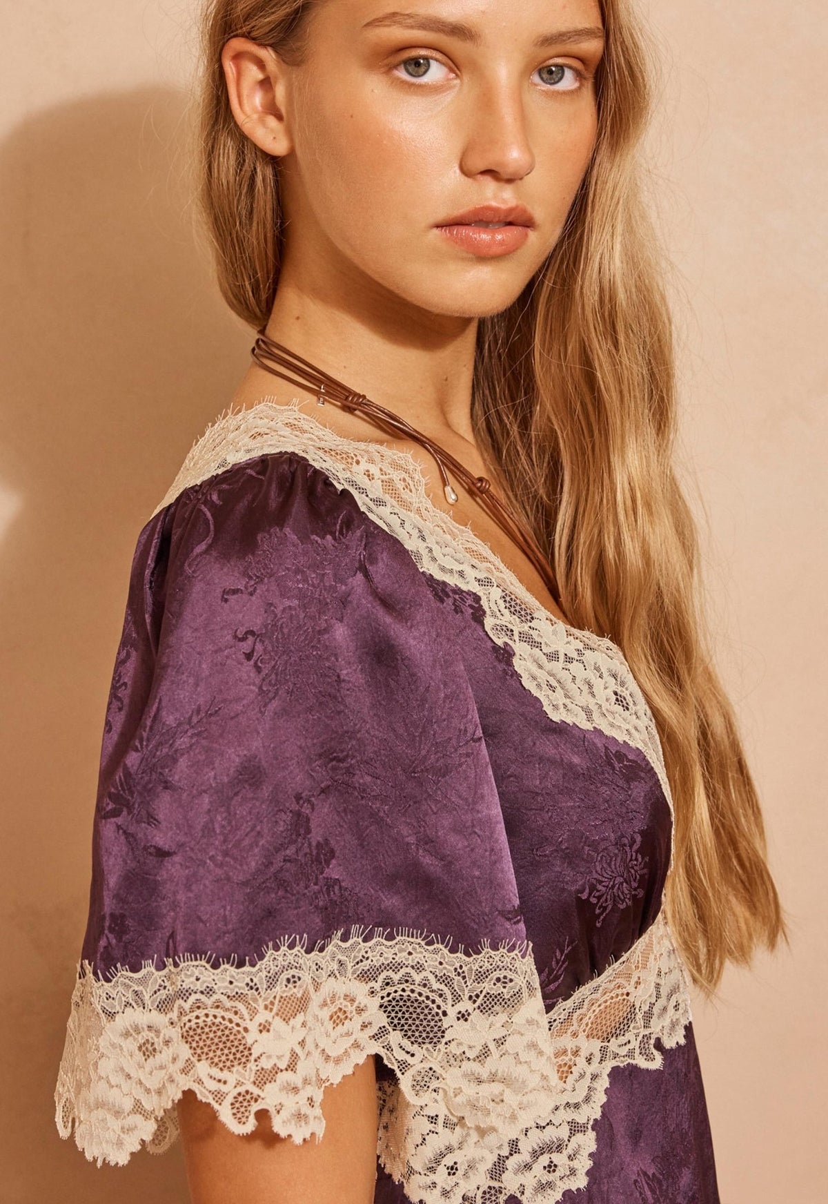 Lasiandra Lace Mini Dress - Deep Violet - Mini Dresses - Spell - Women's fashion at The Freedom State
