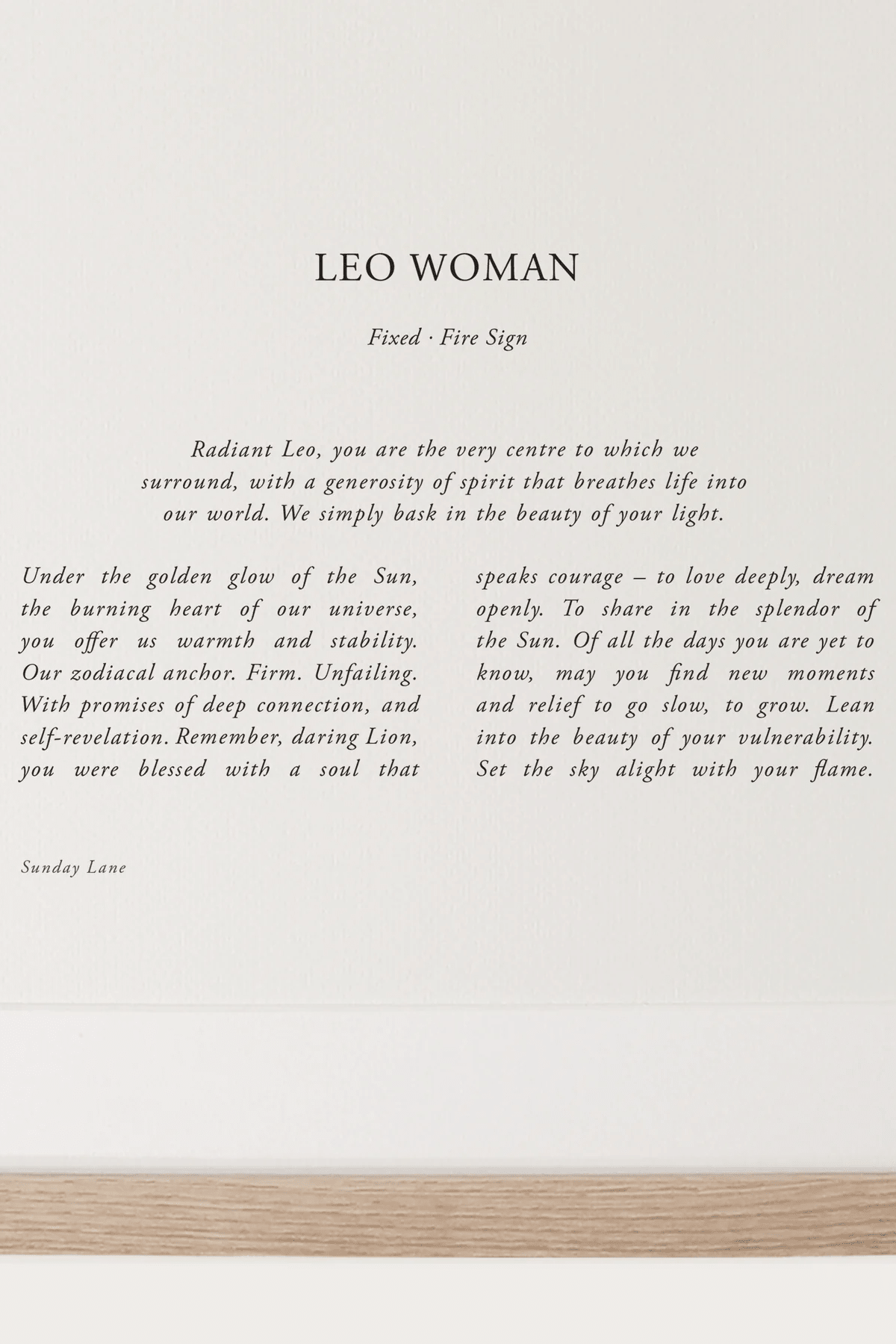 Leo 5 - Wall Art - Sunday Lane - Women's fashion at The Freedom State