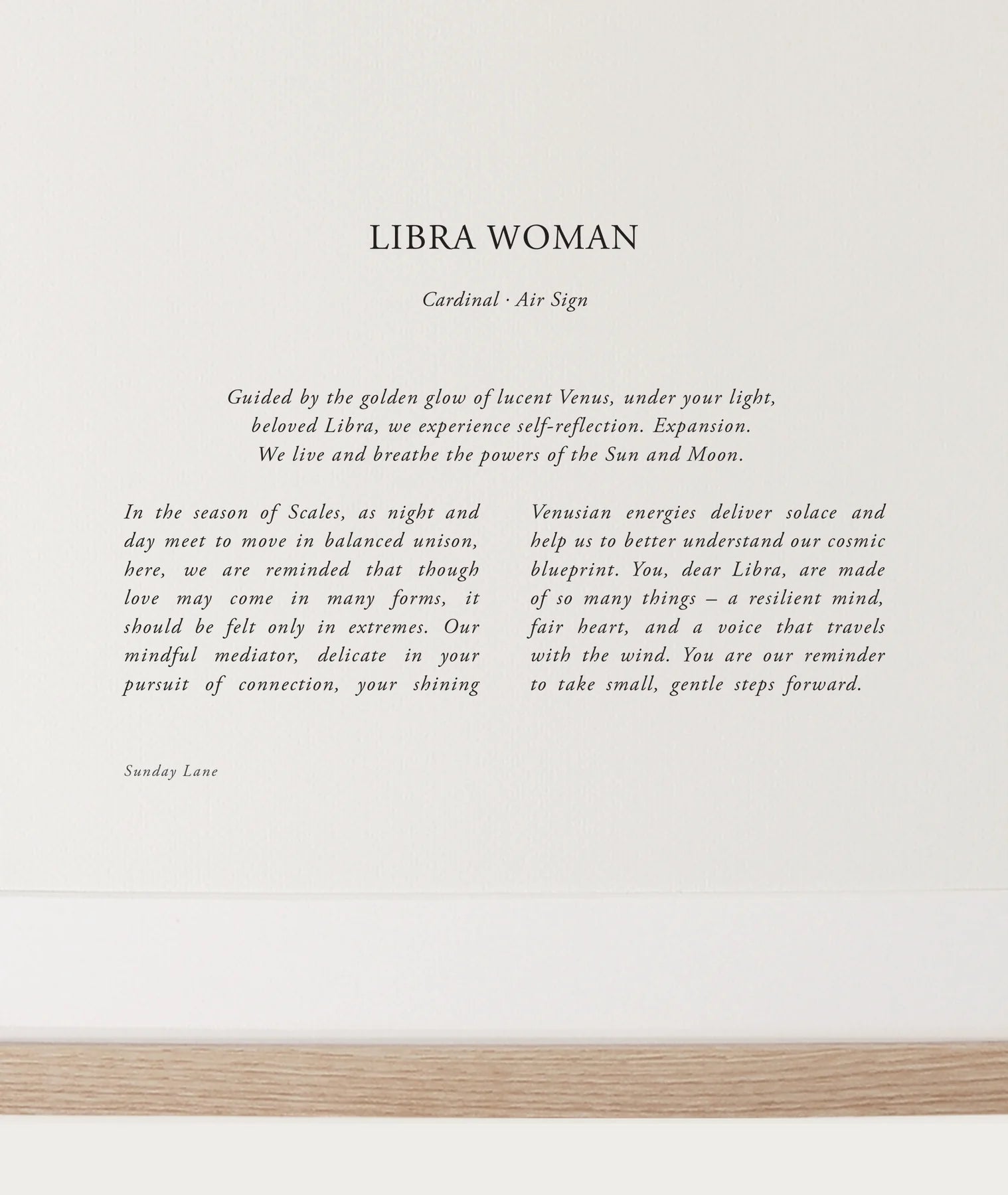 Libra 5 - Wall Art - Sunday Lane - Women's fashion at The Freedom State