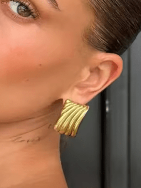 Linea Square Earrings - Gold - Earrings - The Freedom State - Women's fashion at The Freedom State