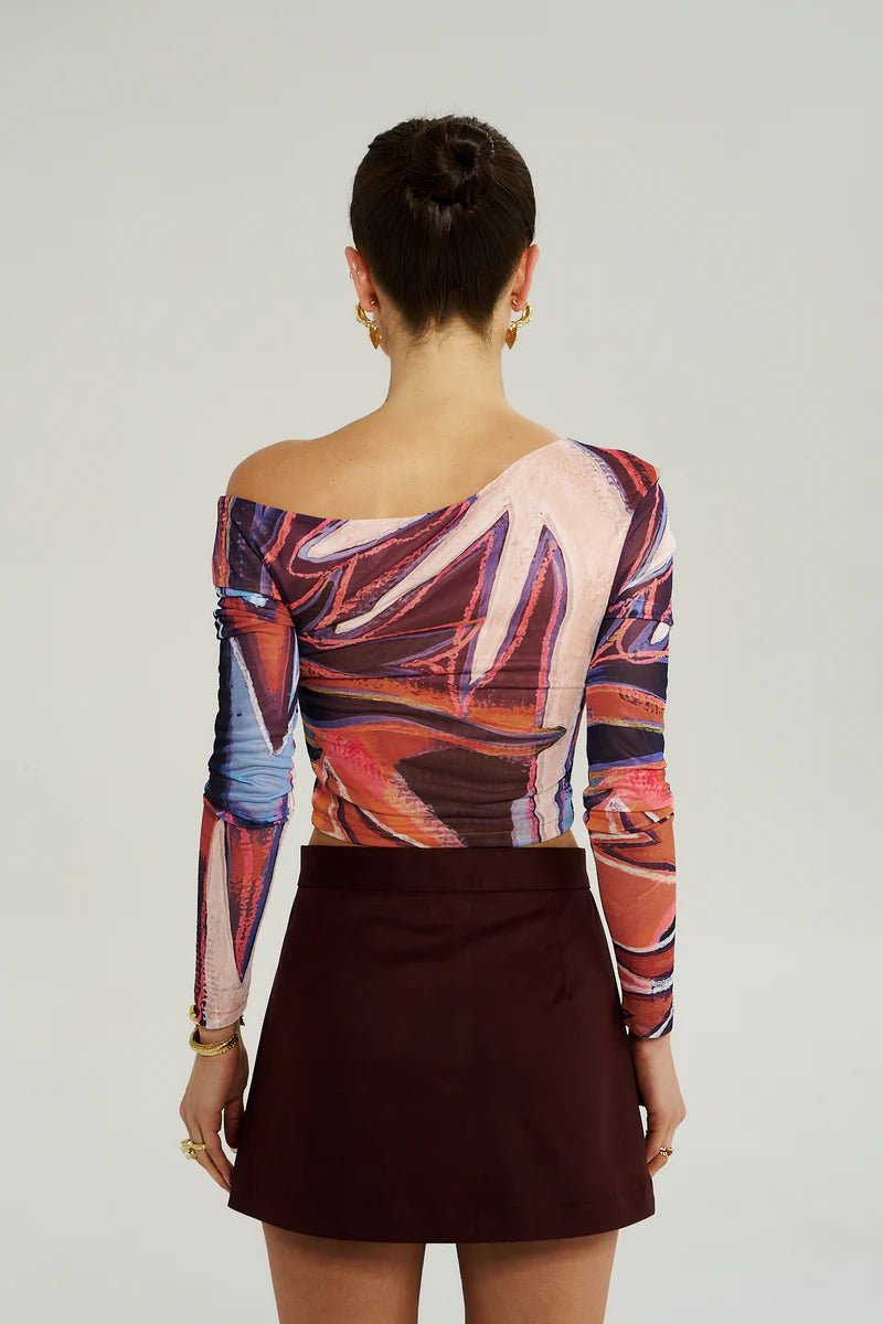LS Off Shoulder Top - Bordeaux - Fashion Tops - Summi Summi - Women's fashion at The Freedom State