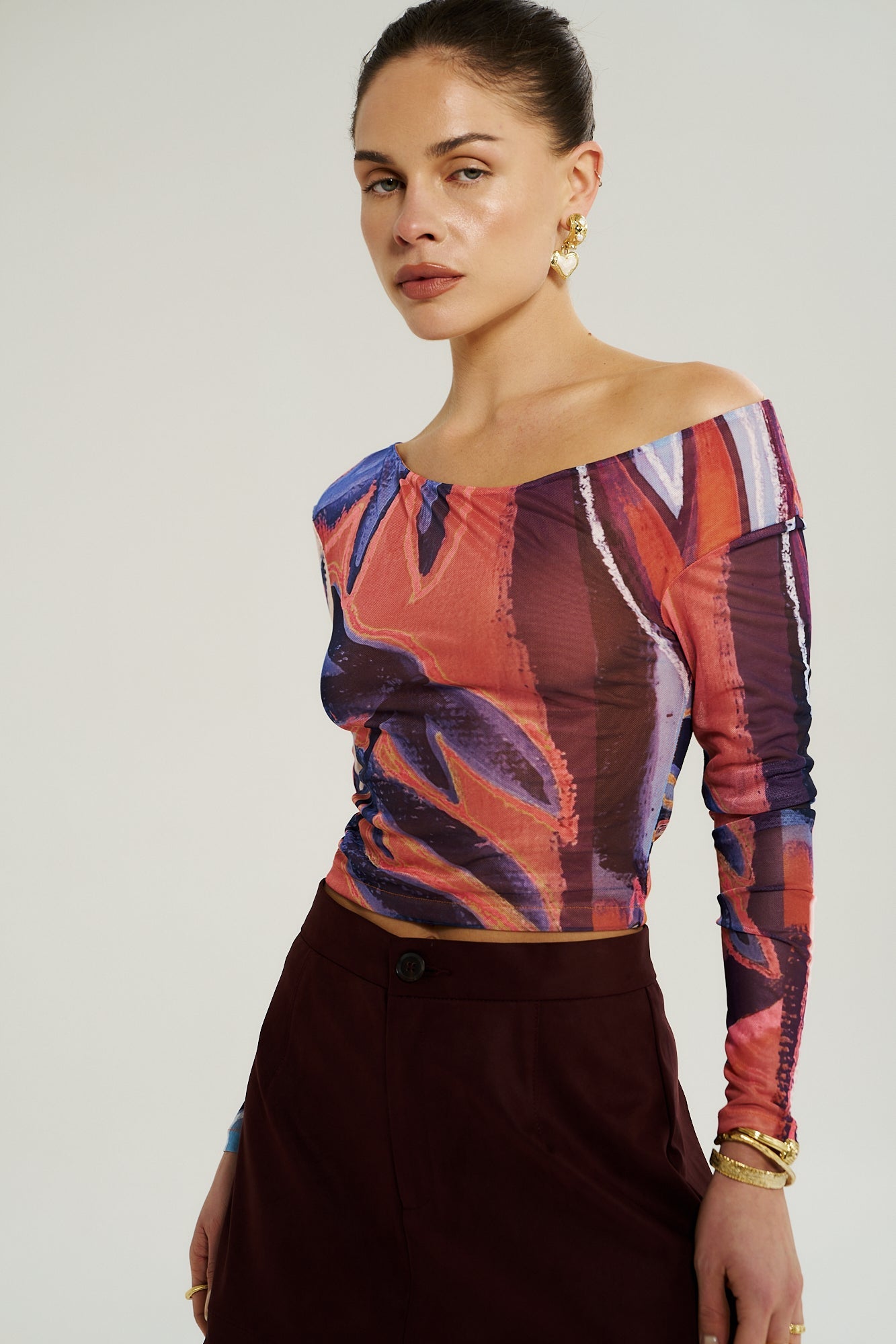LS Off Shoulder Top - Bordeaux - Fashion Tops - Summi Summi - Women's fashion at The Freedom State