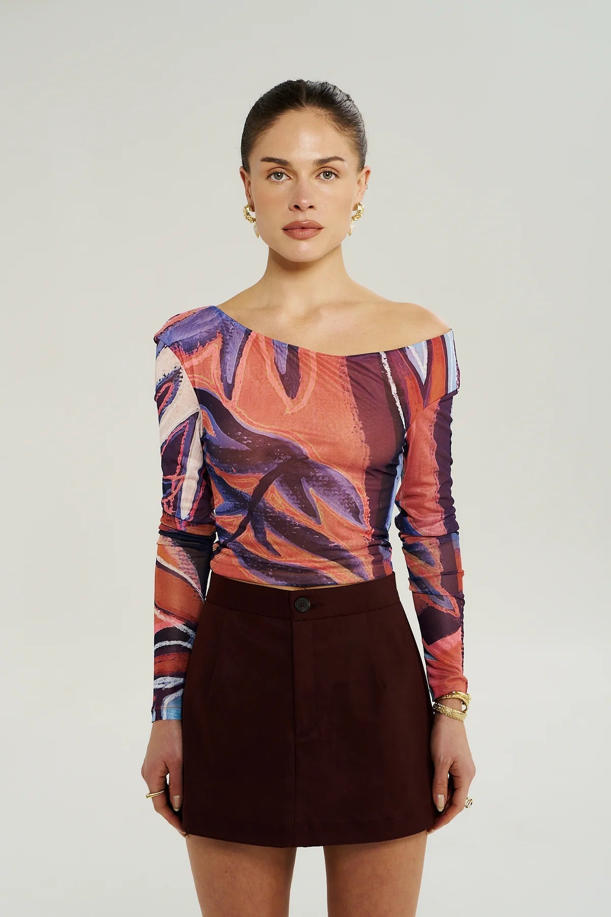LS Off Shoulder Top - Bordeaux - Fashion Tops - Summi Summi - Women's fashion at The Freedom State