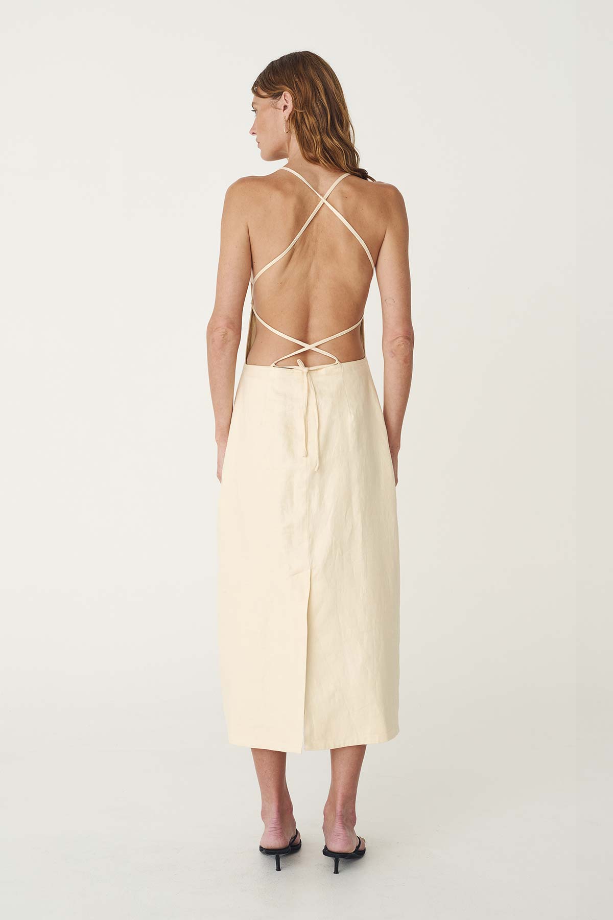 Lucia Linen Midi Dress - Butter Creme - Midi Dresses - Rowie The Label - Women's fashion at The Freedom State