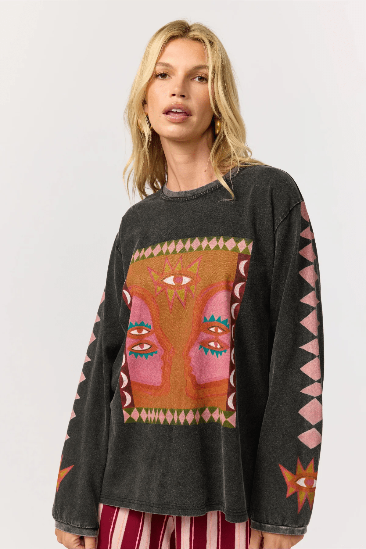 Luna Rose Long Sleeve Tee - Onyx - T-Shirts - Nine Lives Bazaar - Women's fashion at The Freedom State