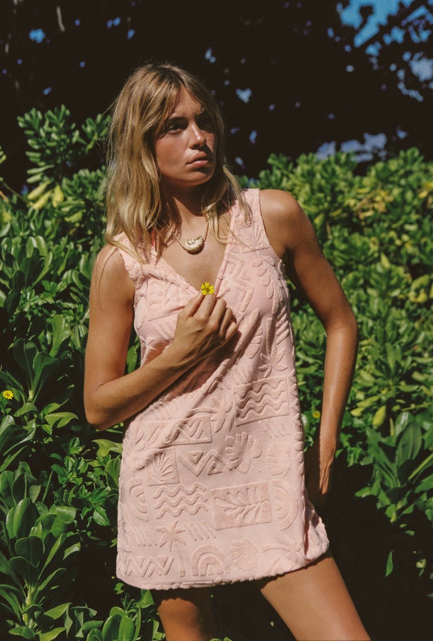Mai Tai V Tunic Dress - Peach - Mini Dresses - Poolside Paradiso - Women's fashion at The Freedom State