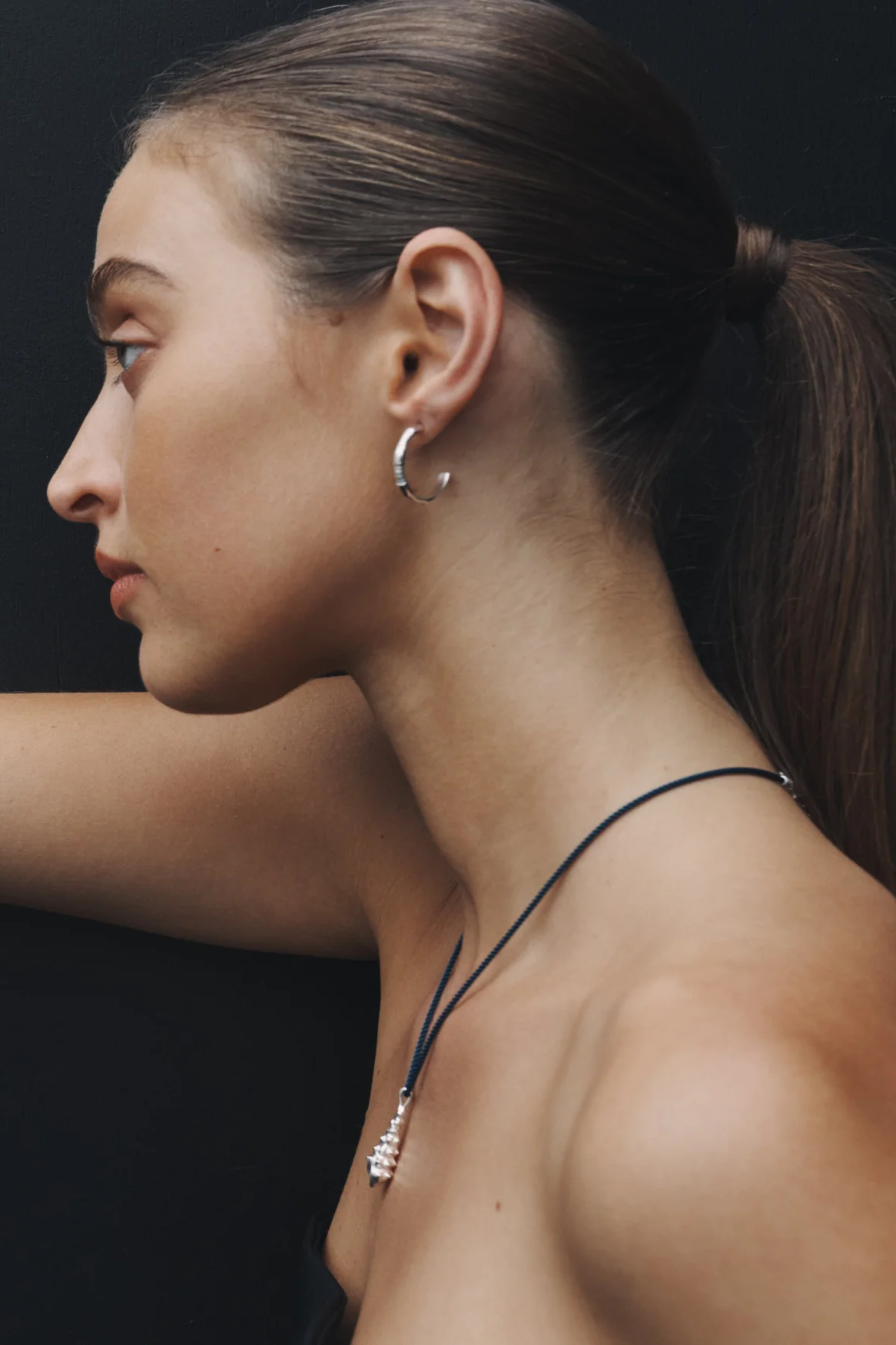 Marine Cord Necklace - Silver