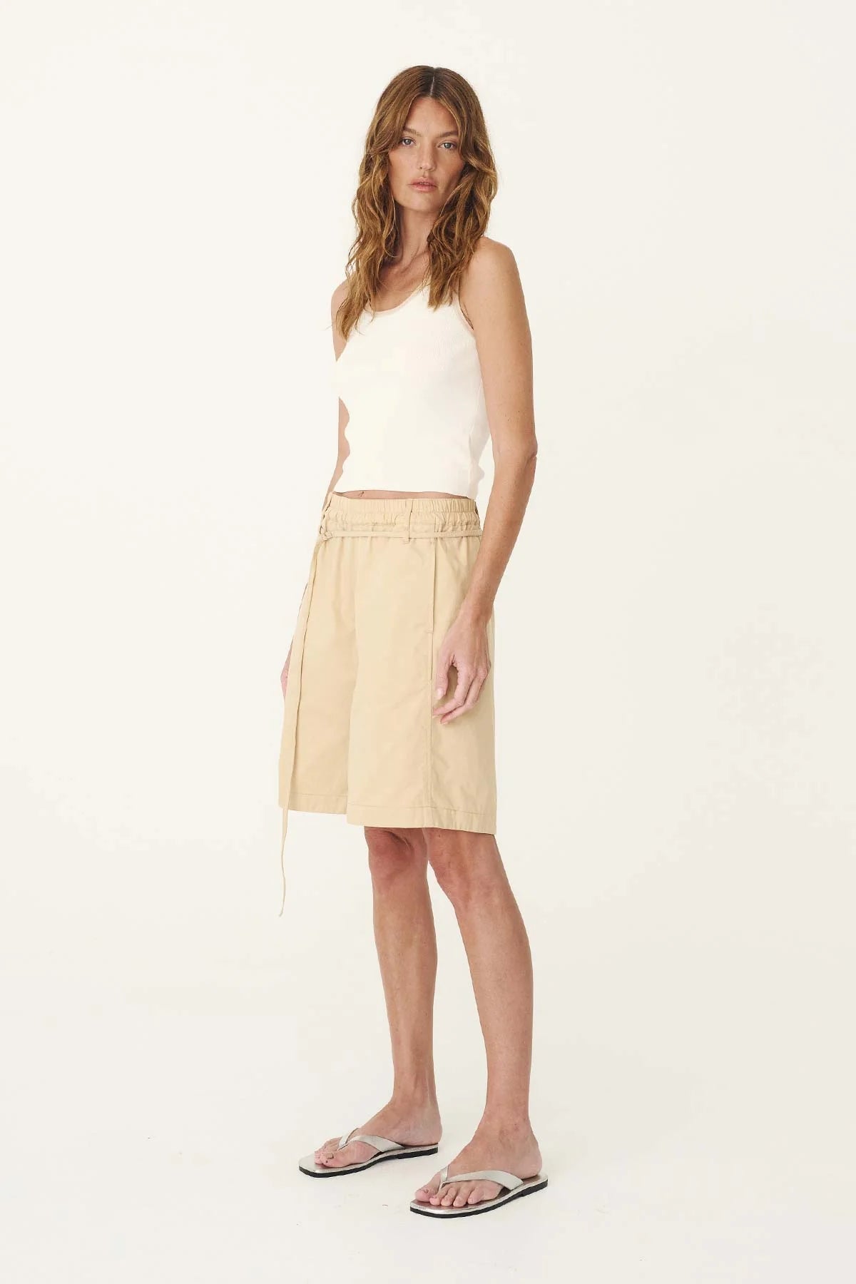 Maryanne Longline Shorts - Khaki - Shorts - Rowie The Label - Women's fashion at The Freedom State