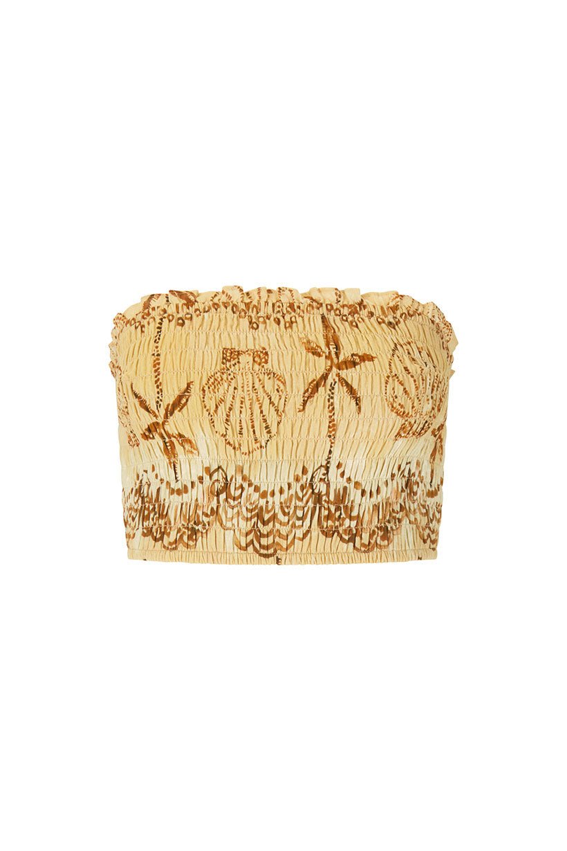 Mermaid Cove Bandeau - Tan - Fashion Tops - Spell
