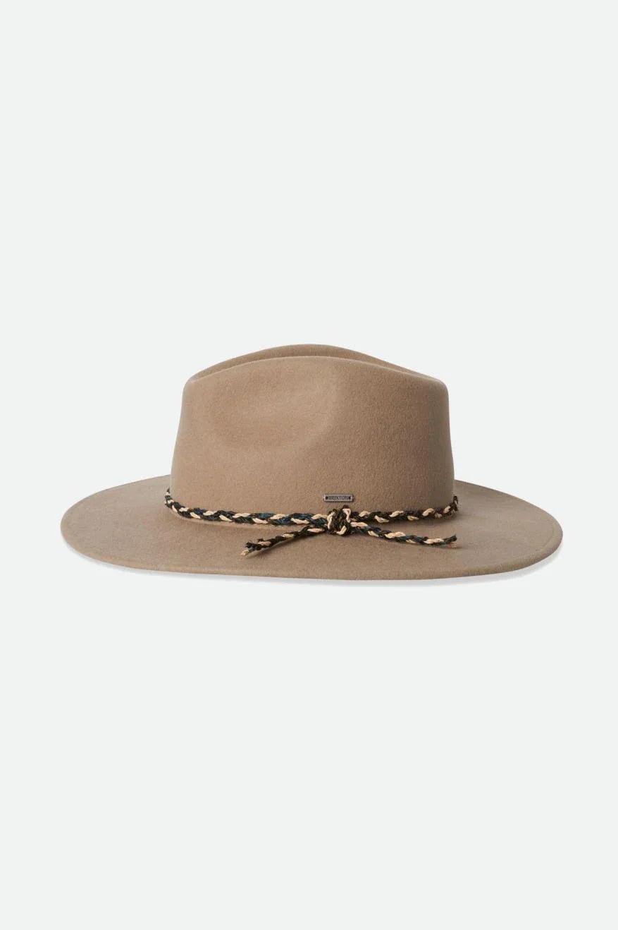 Messer Western Fedora - Sand - Wide Brim Hat - Brixton - Women's fashion at The Freedom State