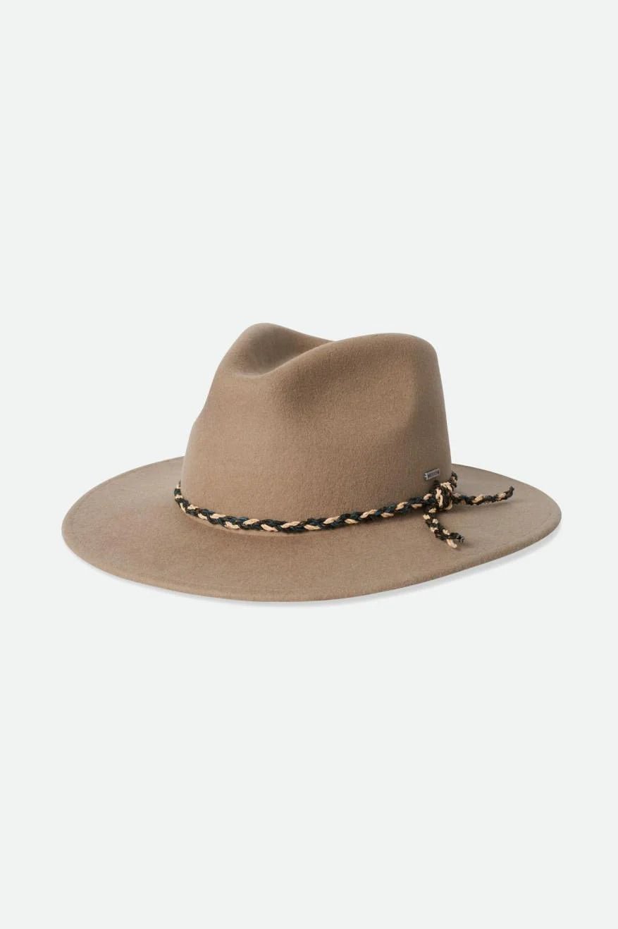 Messer Western Fedora - Sand - Wide Brim Hat - Brixton - Women's fashion at The Freedom State
