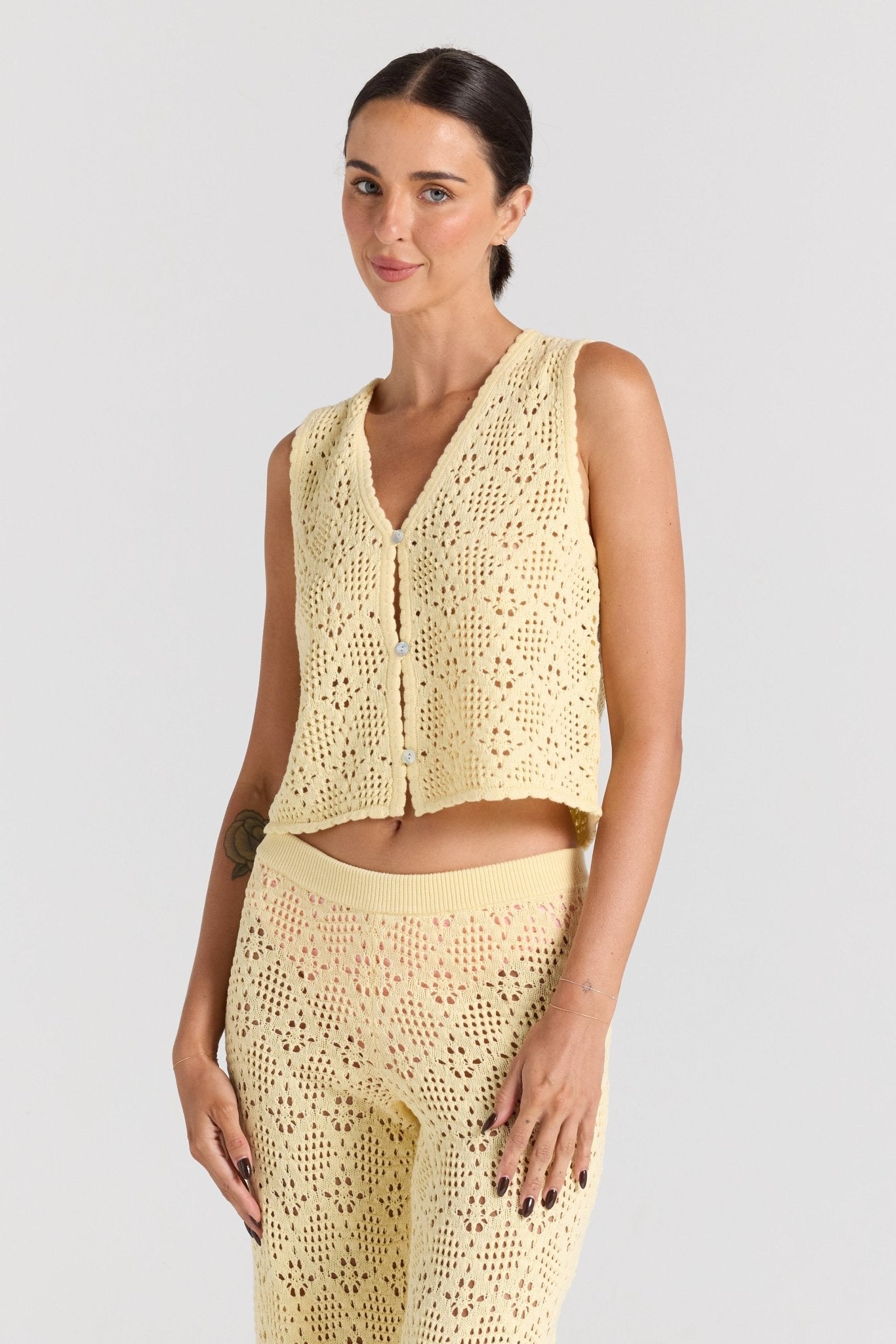Messina Knit Top - Lemon - Fashion Tops - Poolside Paradiso - Women's fashion at The Freedom State