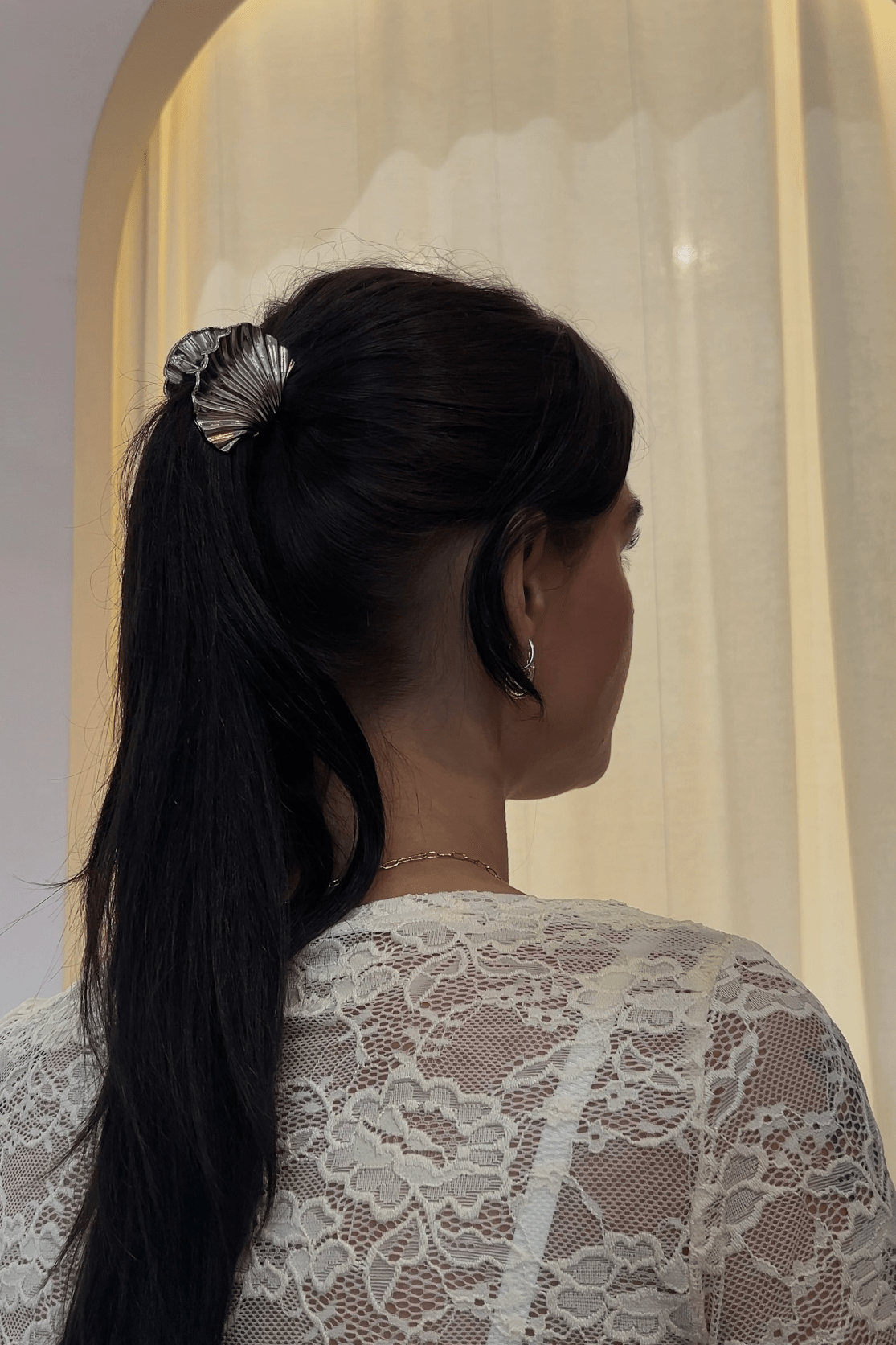 Metal Shell Claw Clip Small - Silver - Hair & Scarves - The Freedom State - Women's fashion at The Freedom State