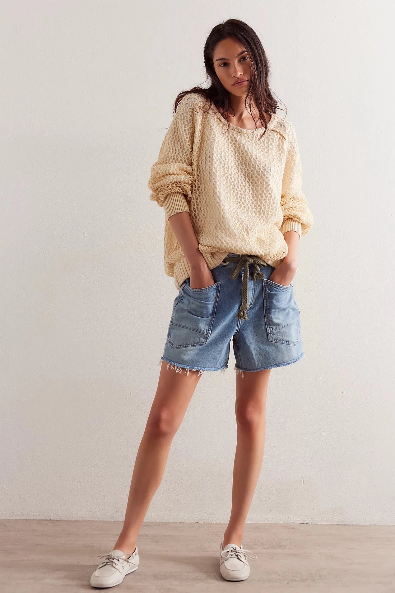 Moxie Barrel Shorts - Truest Blue - Shorts - Free People - Women's fashion at The Freedom State
