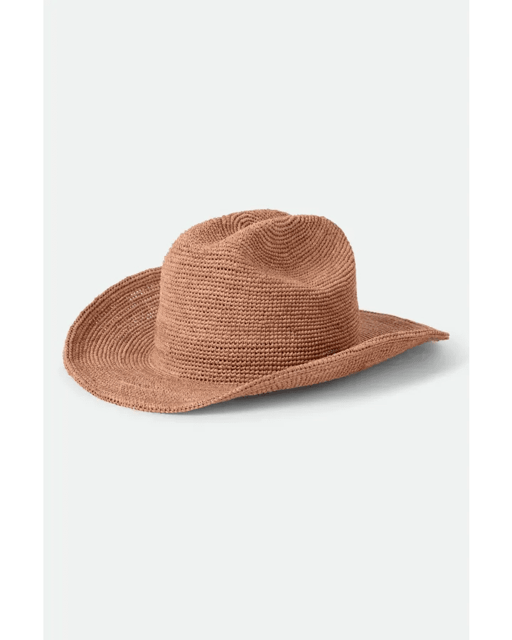 Odessa Straw Packable Cowboy - Italian Clay - Straw Hat - Brixton - Women's fashion at The Freedom State
