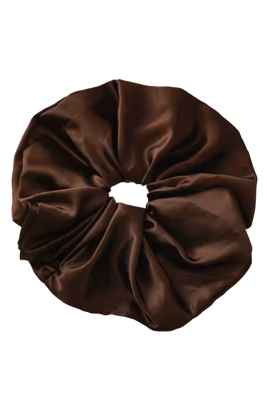 Oversized Satin Scrunchie - Choc - Hair & Scarves - The Freedom State - Women's fashion at The Freedom State