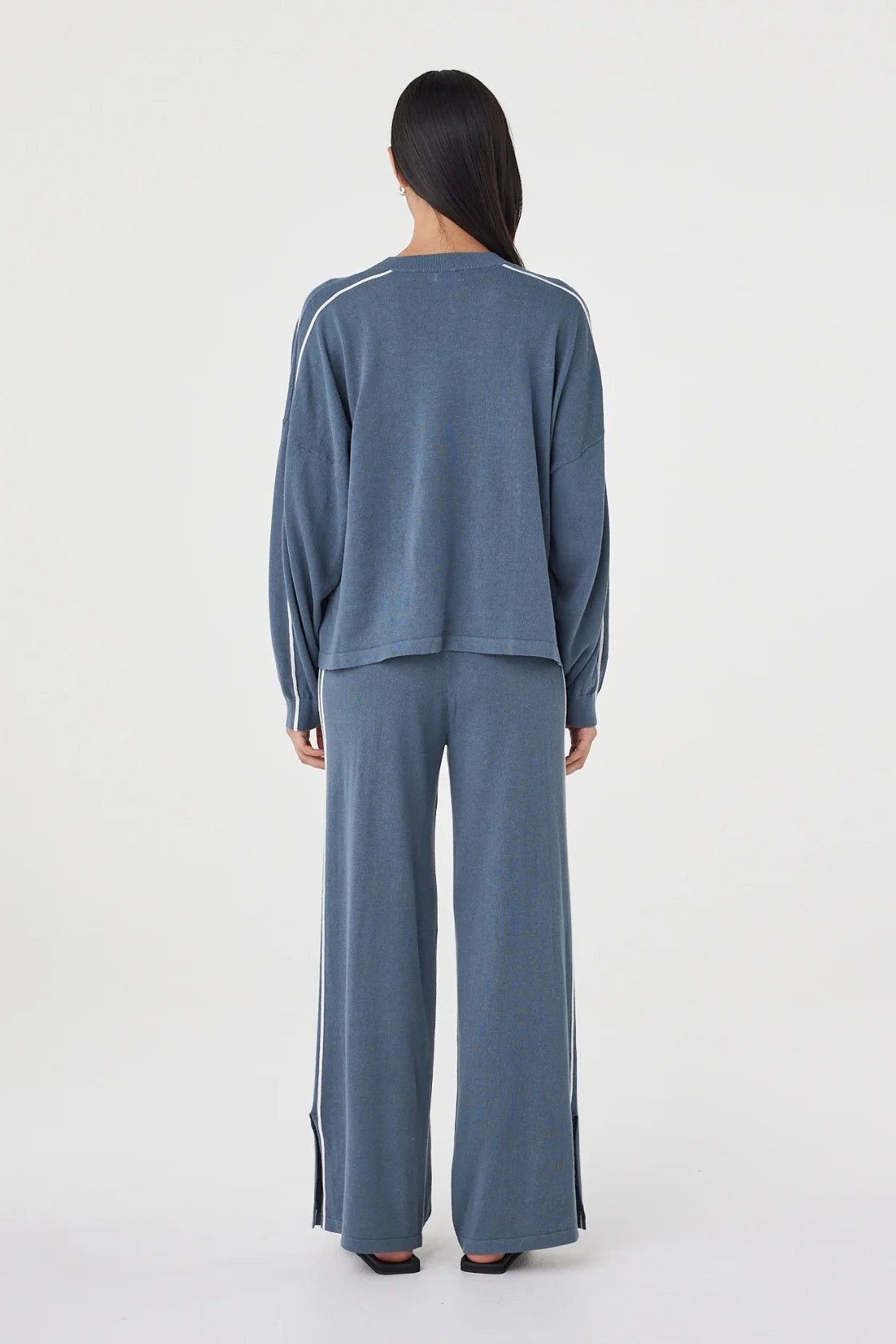 Pippa Long Sleeve Tee - Storm & Cream - Knitwear - Arcaa Movement - Women's fashion at The Freedom State