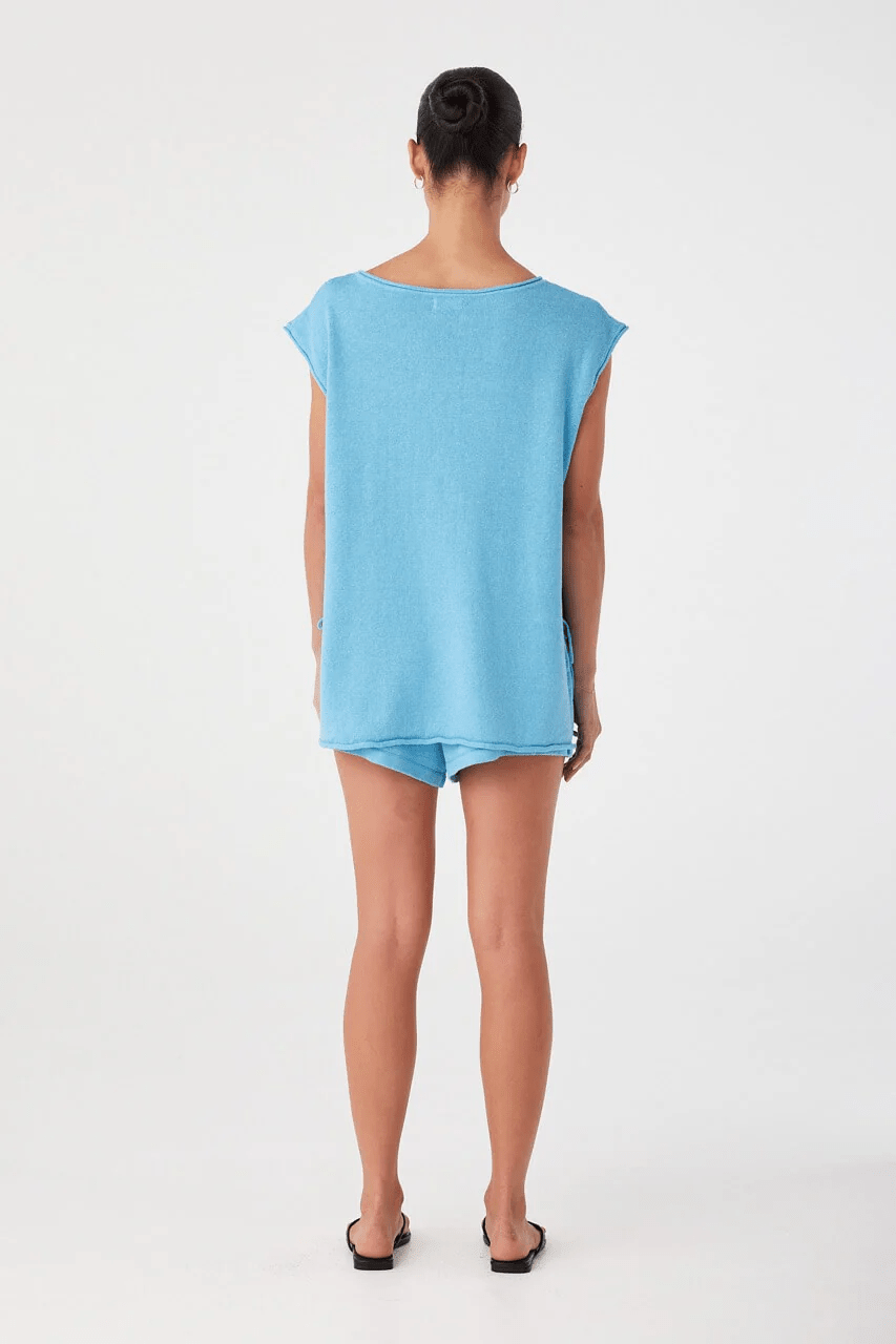 Poppy Tie Side Top - Cyan - Fashion Tops - Arcaa Movement