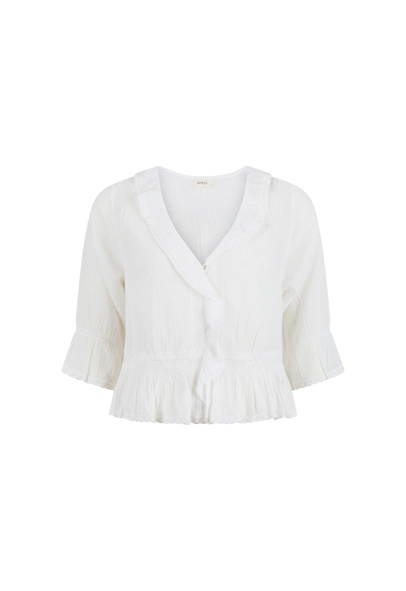 Prairie Blouse - Whisper White - Fashion Tops - Spell - Women's fashion at The Freedom State