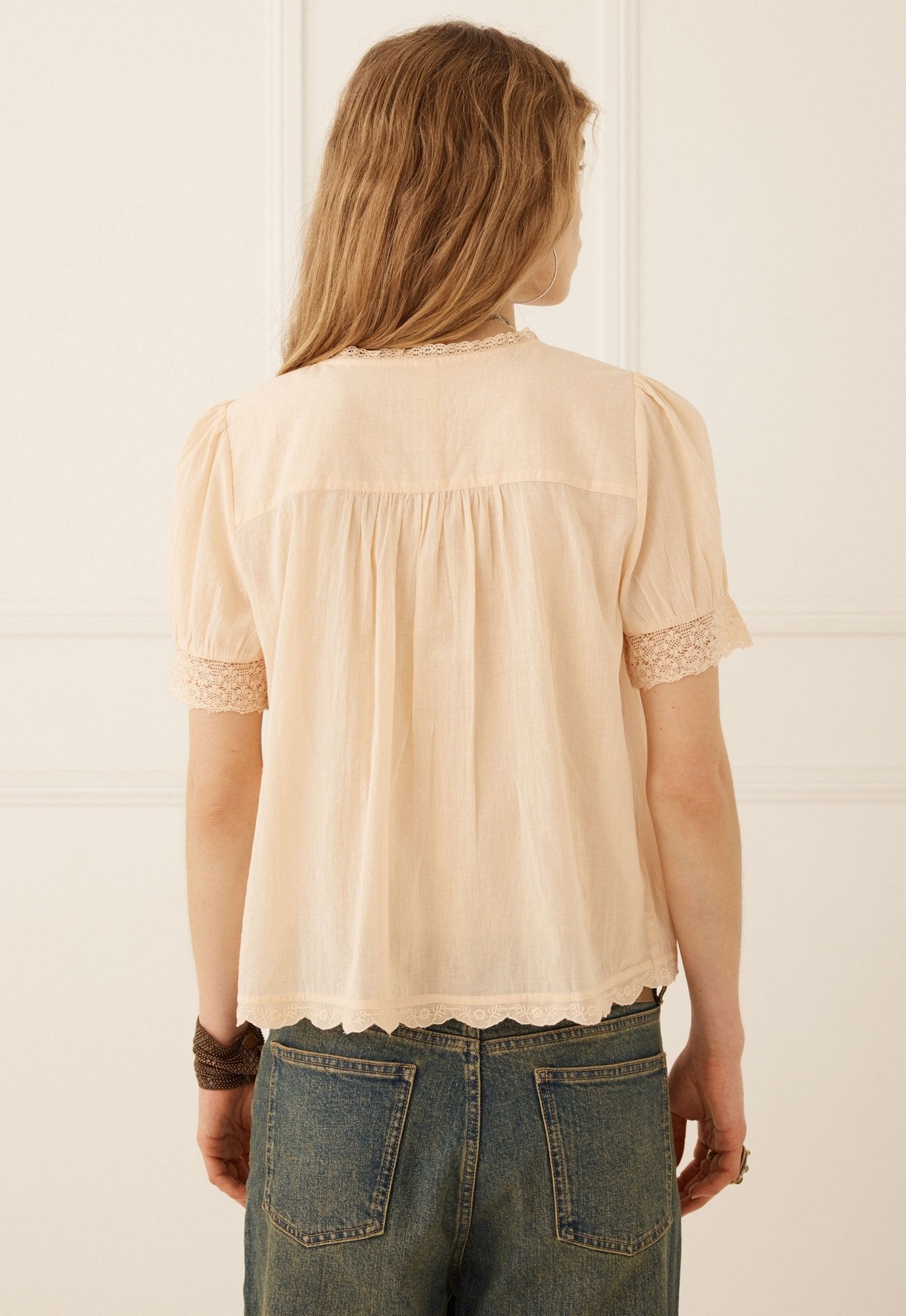 Prarie Short Sleeve Blouse - Apricot - Fashion Tops - Spell - Women's fashion at The Freedom State