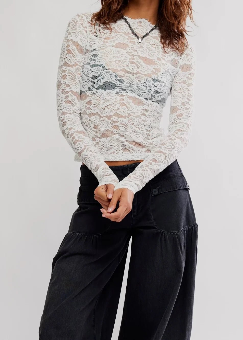 Raising Eyebrows Lace Top - Clean Ivory - Fashion Tops - Free People - Women's fashion at The Freedom State