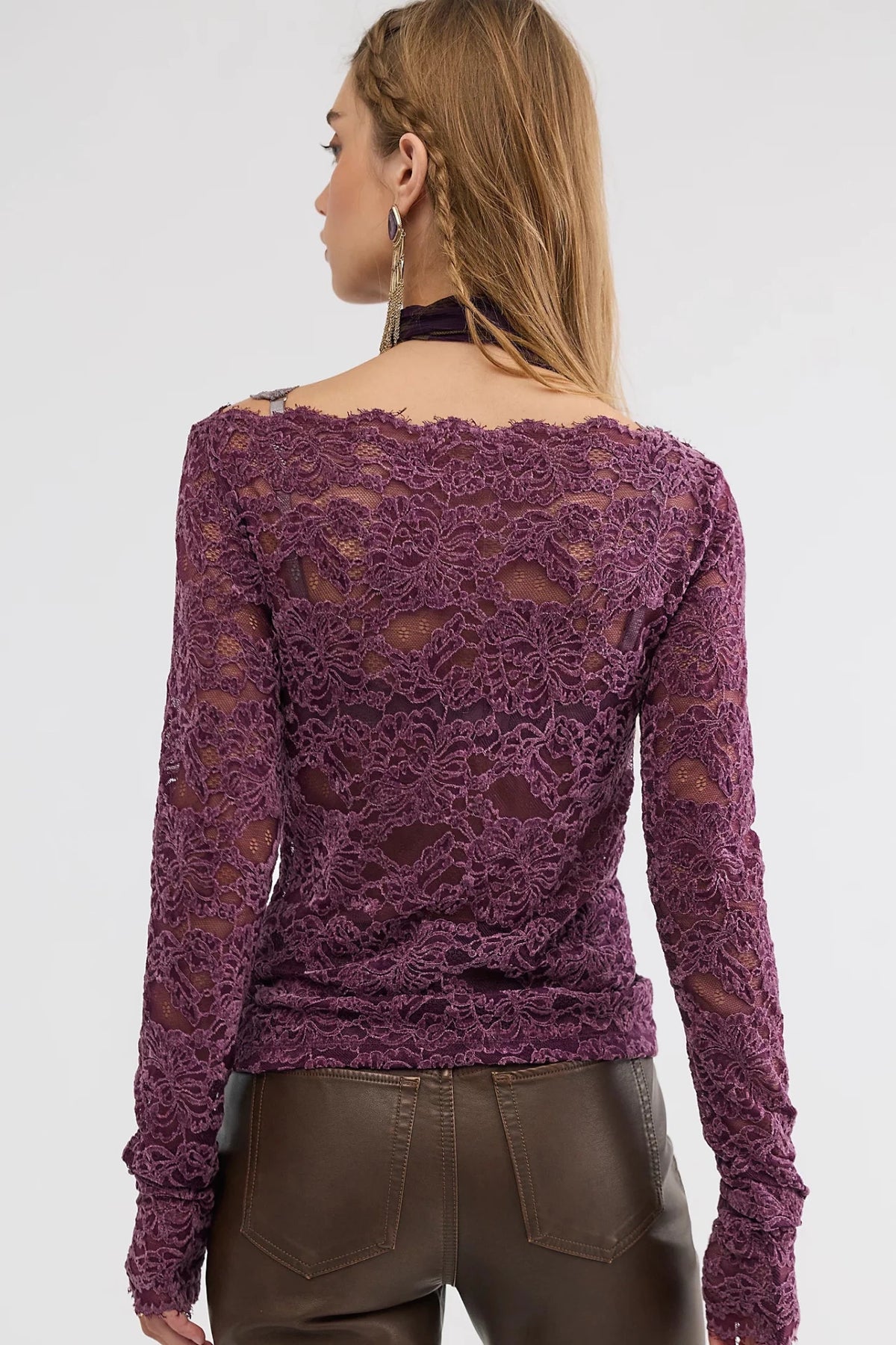 Raising Eyebrows Lace Top - Italian Plum - Fashion Tops - Free People - Women's fashion at The Freedom State