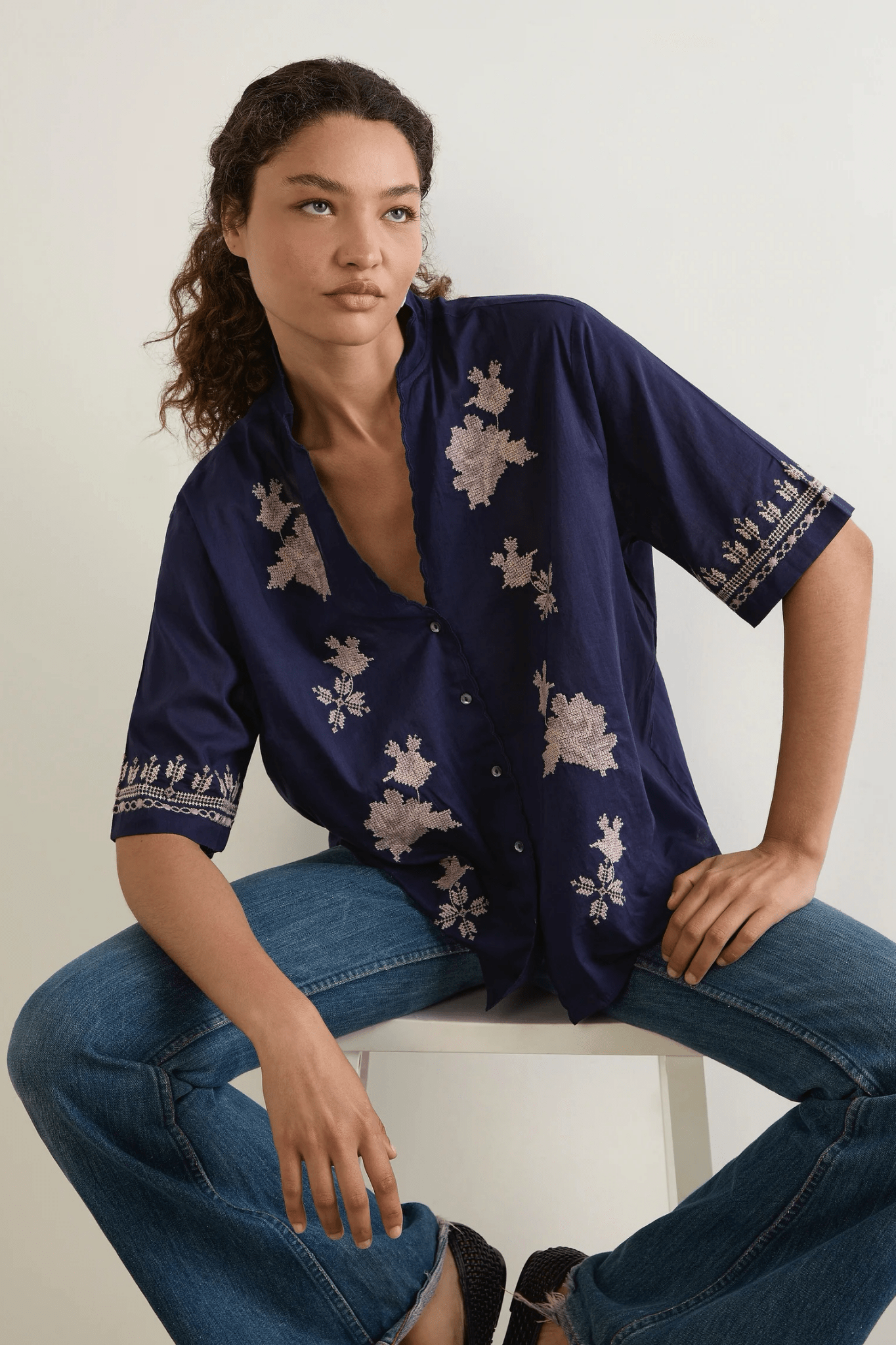 Reign Blouse - Navy - Fashion Tops - Auguste The Label - Women's fashion at The Freedom State